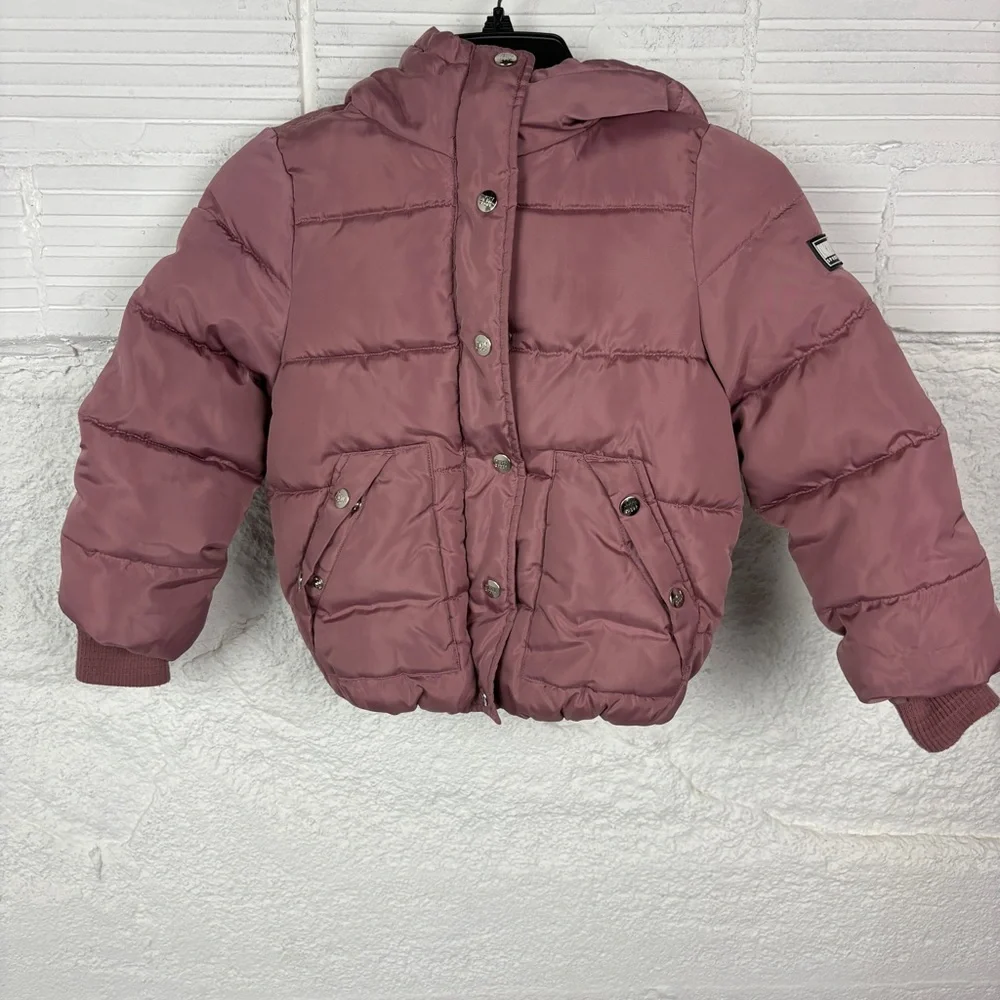 DKNY SPORT pale rose Pink Sherpa lined Puffer warm winter Jacket size 6X